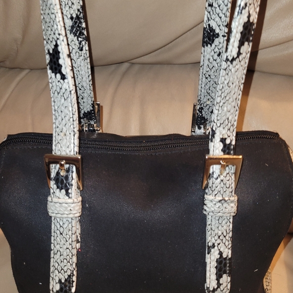 EVAN PICONE Black Velvet and Python Gray Bag - Picture 9 of 11